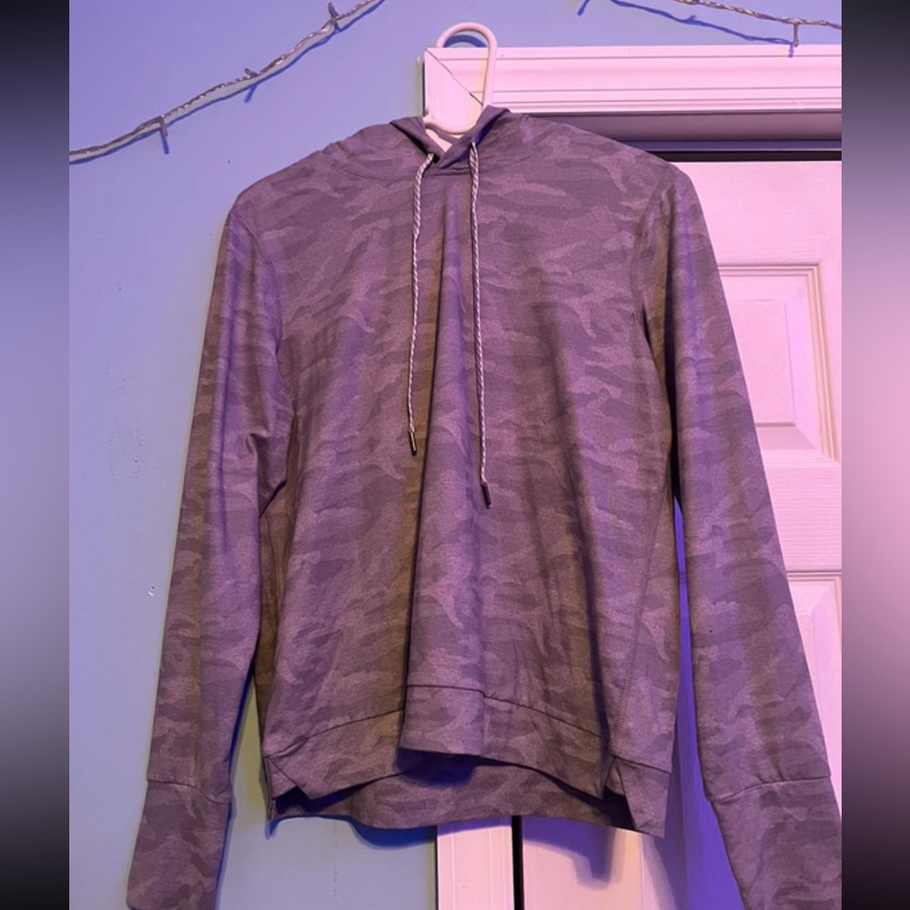 Grey camo, light wear , athletic hoodie